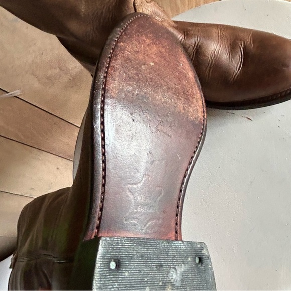 Old West Women's Riding Boot Round Toe Womans Brown  Lb1624 sz 6.5 - Picture 10 of 14